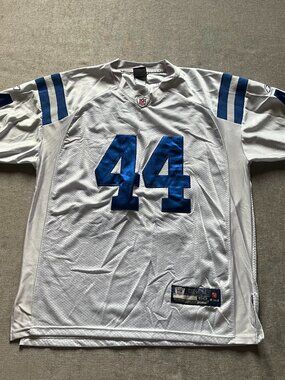 Authentic Indianapolis Colts Dallas Clark Reebok Jersey Adult L/50 White NFL